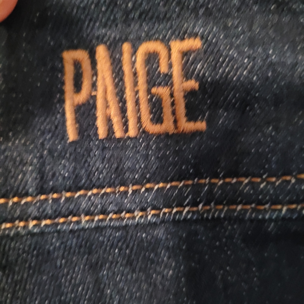 NWT PAIGE Leenah slim wide leg high waist jeans - 31.         A2 - Picture 9 of 12